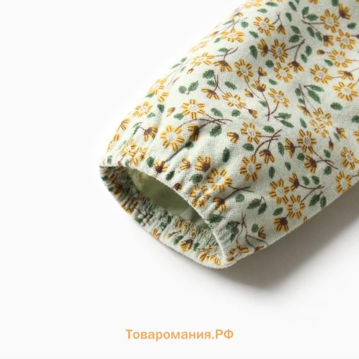 Платье для девочки MINAKU: Cotton collection, цвет фисташковый, рост 104 см