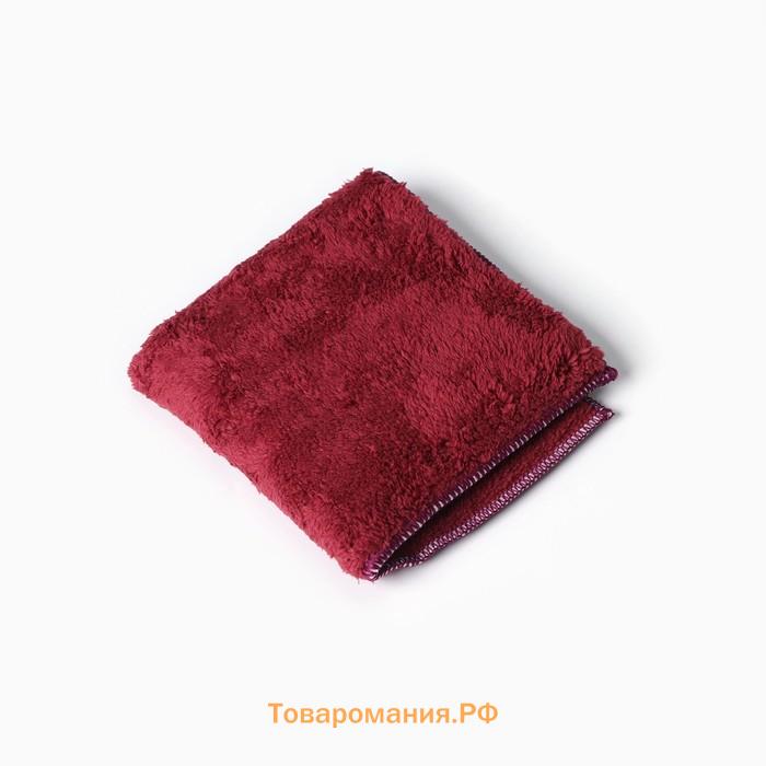 Салфетка универсальная, 400 г/м², 1 шт, 30×30 см, микрофибра, с оверлоком