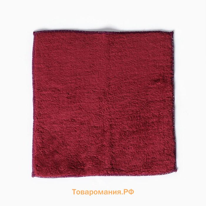 Салфетка универсальная, 400 г/м², 1 шт, 30×30 см, микрофибра, с оверлоком