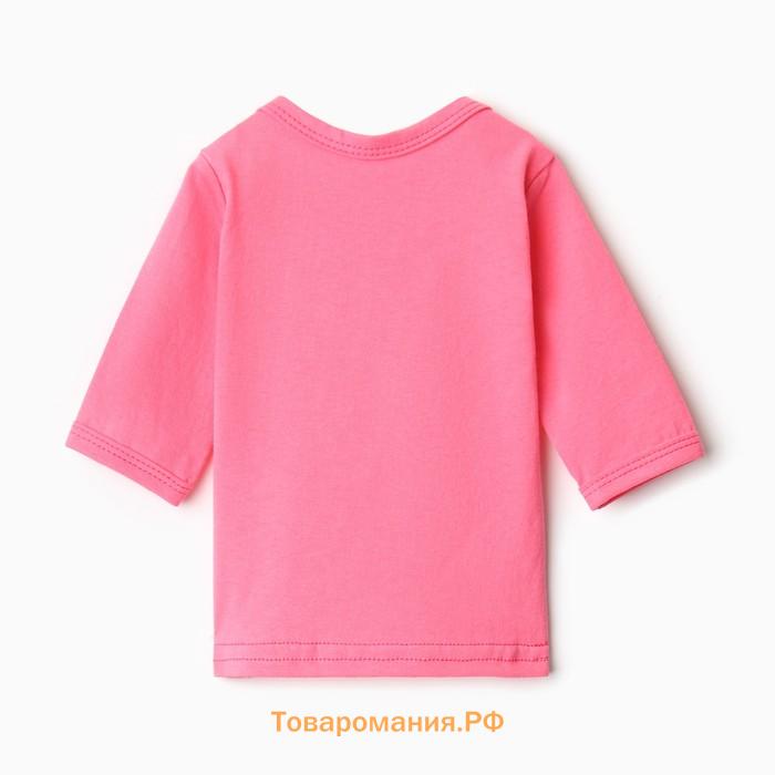 Футболка с дл. рукавом Bloom Baby, р. 86 см, розовый