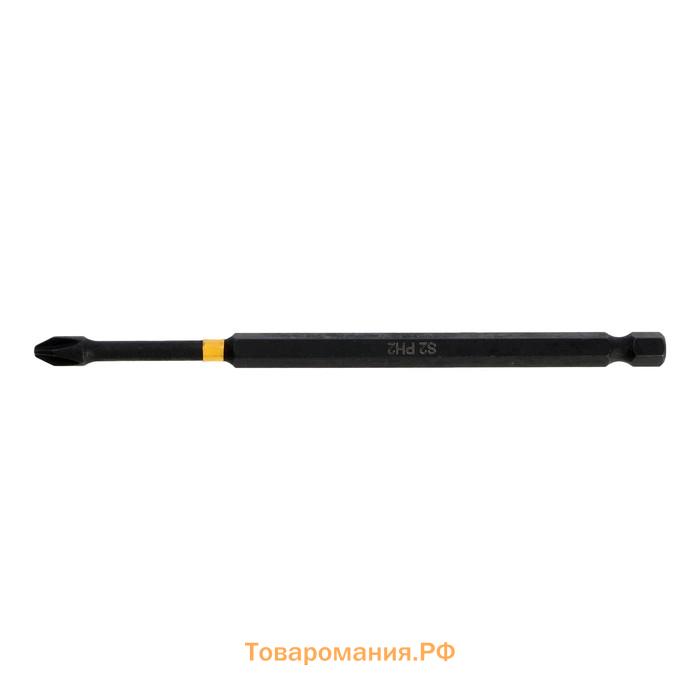 Бита ТУНДРА ПРОФИ, Torsion, сталь S2, PH2 х 127 мм, пвх-чехол