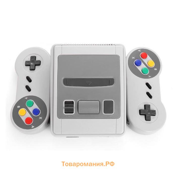 Игровая приставка 620 SFC, 620 игр, AV кабель, 2 проводных джойстика, серая