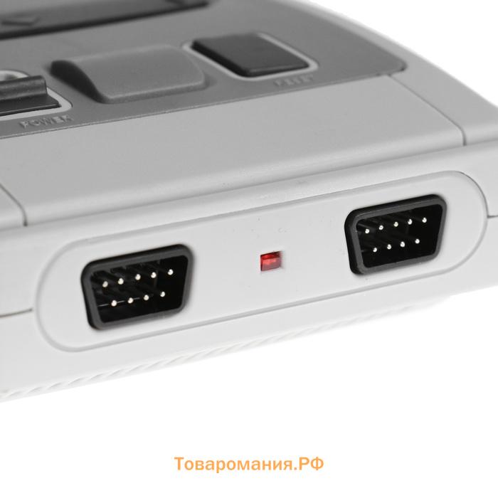 Игровая приставка 620 SFC, 620 игр, AV кабель, 2 проводных джойстика, серая