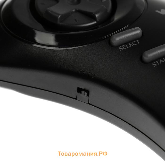 Игровая приставка SG800, 1600 игр, AV кабель, 2 беспроводных джойстика, чёрная