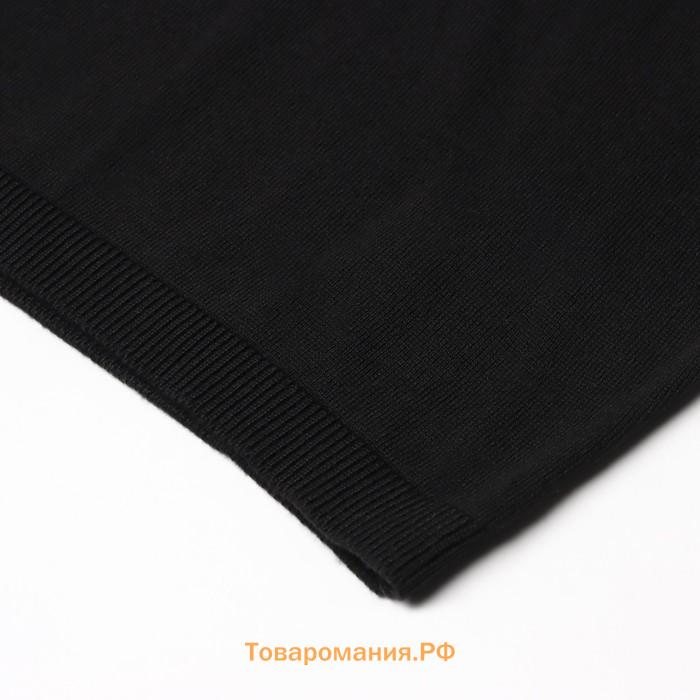 Джемпер мужской короткий рукав MINAKU REGULAR FIT: цвет чёрный, р-р 46