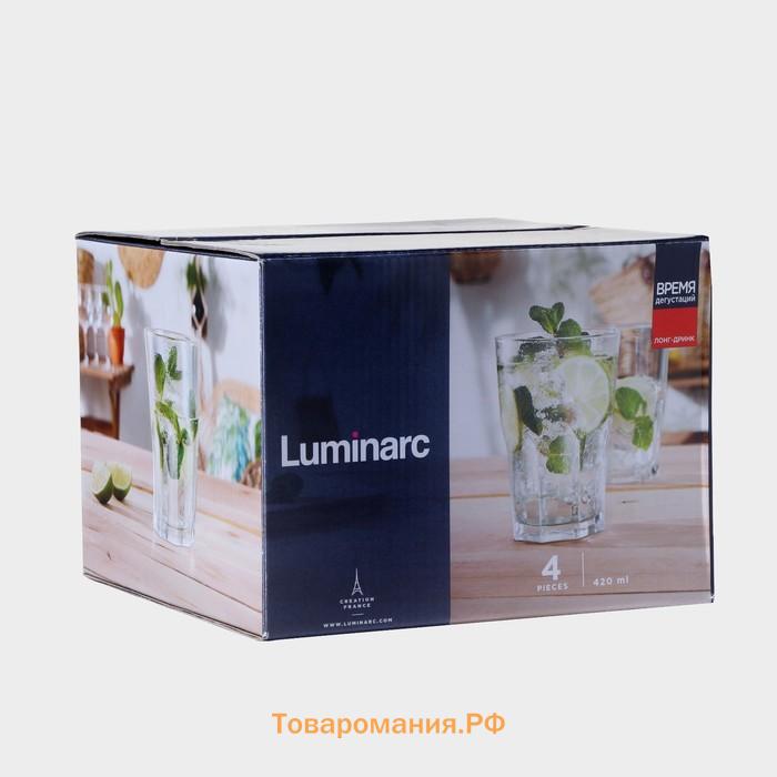 Стаканы Luminarc Tasting Time, 420 мл, набор 4 шт., стекло, прозрачные