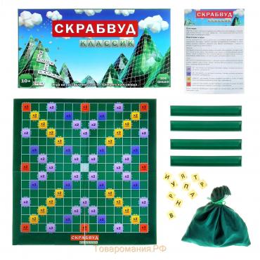 Настольная игра на составление слов «Скрабвуд Классик», 104 фишки, 10+