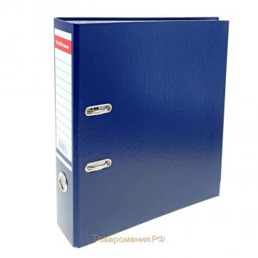 Папка-регистратор А4, 70 мм, ErichKrause, Standard, бумвинил, с этикеткой на корешке, нижний металлический кант, синяя