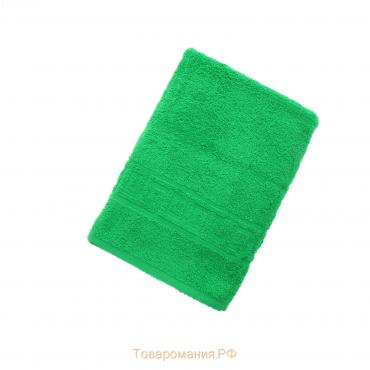 Полотенце махровое однотонное Антей 70х140 см, классический зеленый, 100% хлопок, 430 гр/м2