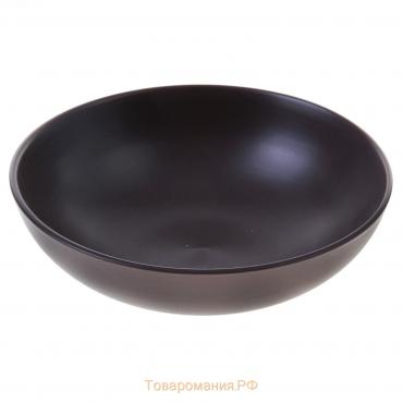 Тарелка керамическая суповая «Пастель» 700 мл, d=18 см, цвет коричневый