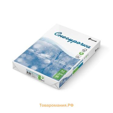 Бумага А3 500 л, Снегурочка, 80 г/м2, белизна 146% CIE, класс C (цена за 500 листов)