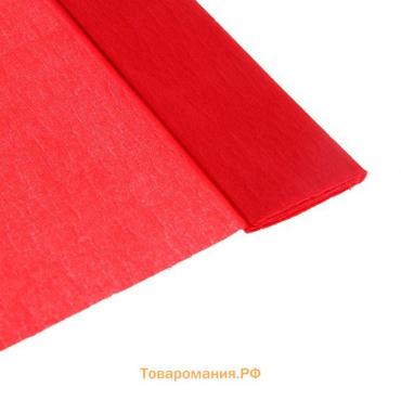 Бумага крепированная 50 х 200 см, в рулоне, 32 г/м2, красная
