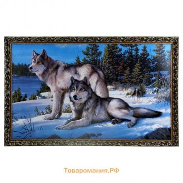 Картина "Волки" 68х108см