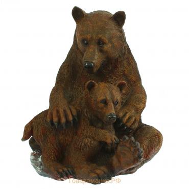 Садовая фигура "Медведица с медвежонком" 40х40х45см