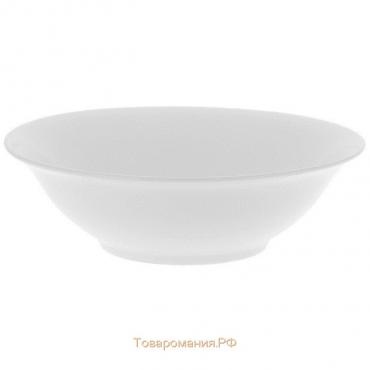 Тарелка фарфоровая глубокая White Label, 350 мл, d=15 см, цвет белый