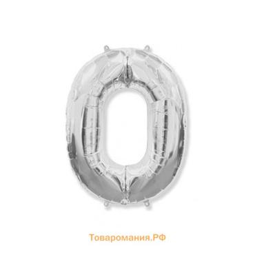 Воздушный шар фольгированный 40" цифра 0