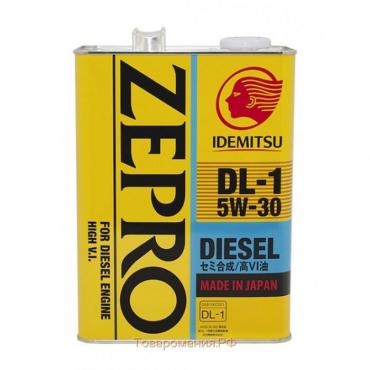 Масло моторное Idemitsu Zepro Diesel DL-1 5W-30, 4 л