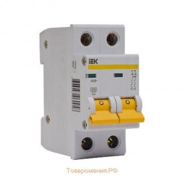Выключатель автоматический IEK, 2 п, C 10 А, ВА 47-29, 4.5 кА, MVA20-2-010-C