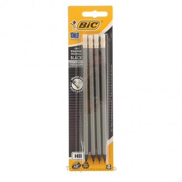Набор карандашей чернографитных 3 штуки BIC "Evolution", НВ, пластиковый, с ластиком