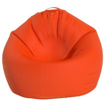 Кресло-мешок «Груша» Позитив, размер M, диаметр 70 см, высота 90 см, оксфорд, цвет оранжевый неон