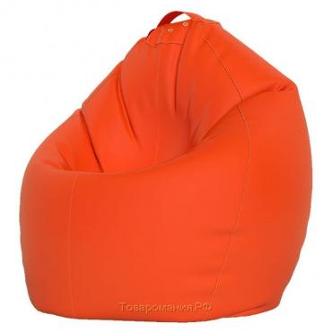 Кресло-мешок «Груша» Позитив, размер L, диаметр 80 см, высота 100 см, оксфорд, цвет оранжевый неон