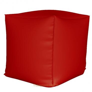 Пуфик Куб 35 см, ткань оксфорд, цвет красный