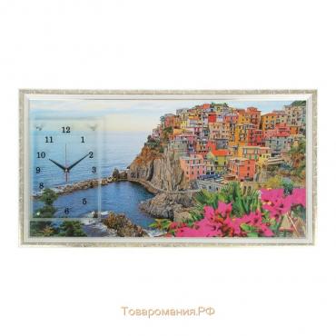 Часы-картина настенные, серия: Природа, "Италия", 50 х 100 см, микс