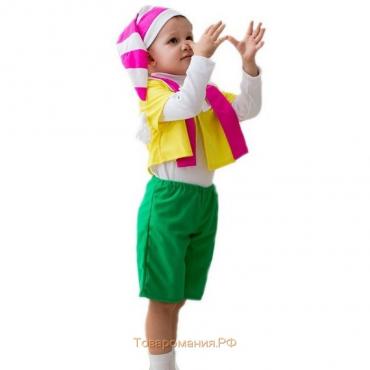 Карнавальный костюм «Буратино», колпак, курточка, шарфик, бриджи, 3-5 лет, рост 104-116 см