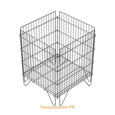 Корзина-накопитель, разборная, 62×62×80 см, цвет хром