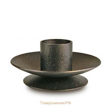Подсвечник "Лотос 2Н" металл на 1 свечу, 7,5х2,5 см, черный