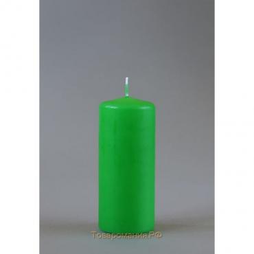 Свеча - цилиндр, 5х11,5 см, 25 ч, 175 г, зеленая