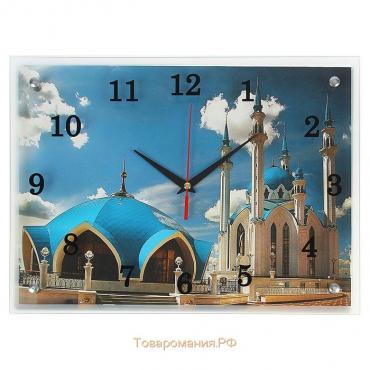 Часы настенные, серия: Город, "Казанская мечеть Кул Шариф", 30х40 см