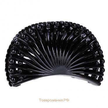 Краб для волос "Адажио" веер, 5,5 см, чёрный