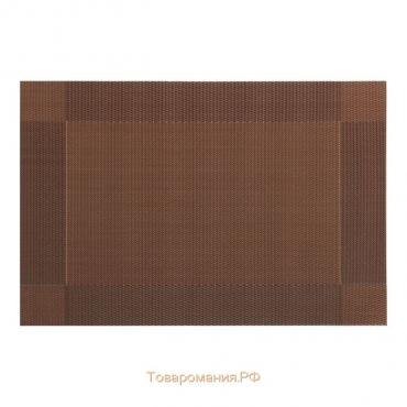 Салфетка сервировочная на стол «Шахматы», 45×30 см цвет коричневый