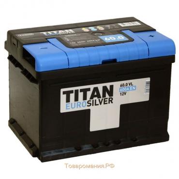 Аккумуляторная батарея Titan Euro Silver 60 Ач, обратная полярность, низкая