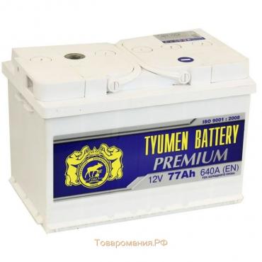 Аккумуляторная батарея Тюмень 77 Ач 6СТ-77L Premium