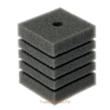 Губка прямоугольная для фильтра турбо № 7, 8 х 8 х 10 см, серая