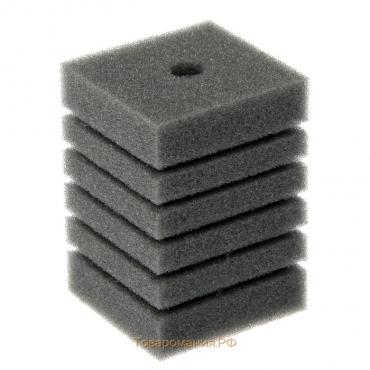 Губка прямоугольная для фильтра турбо № 8, 8 х 8 х 12 см, серая