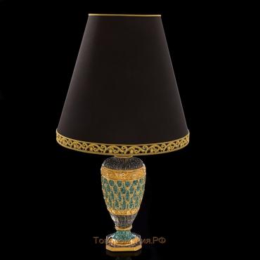 Лампа коллекция "Диана", черно-зеленая, керамика 17x17xh:36 см