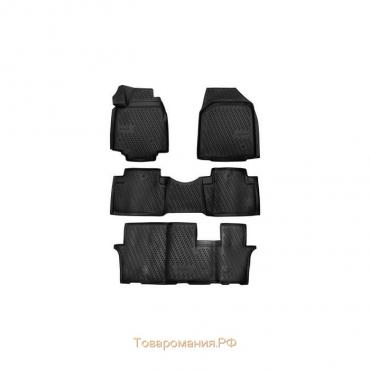 Коврики 3D в салон HONDA Pilot, 2012-2016, 4 шт. (полиуретан)