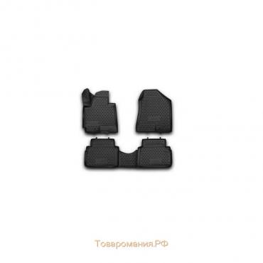 Коврики 3D в салон HYUNDAI ix35 2010-2016, 4 шт. (полиуретан)