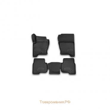 Коврики 3D в салон LAND ROVER Discovery 4, 2014-2016, 4 шт. (полиуретан)