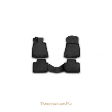 Коврики 3D в салон LEXUS IS250 2013-2015, 2015-2016, 4 шт. (полиуретан)