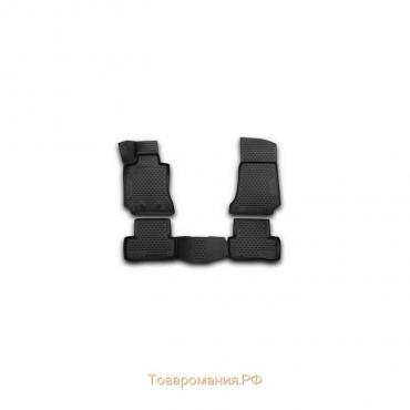 Коврики 3D в салон MERCEDES-BENZ С-Class W205, 2014-2016, седан, 4 шт. (полиуретан)