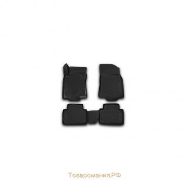 Коврики 3D в салон NISSAN X-Trail, 03/2015-2016, 4 шт. (полиуретан)