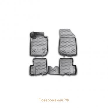 Коврики 3D в салон RENAULT Duster 2WD, 2011-2015, 4 шт. (полиуретан)