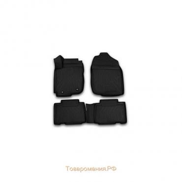 Коврики 3D в салон TOYOTA Rav 4, 2013-2015, 2015-2016, 4 шт. (полиуретан)