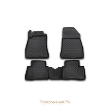 Коврики в салон NISSAN Juke, 2010-2014, 2014-2016 крючок T/L 4 шт. (полиуретан)