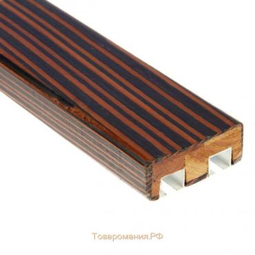 Профиль «Президент», прямоугольный, деревянный, зебрано шоколадное, длина 160 см