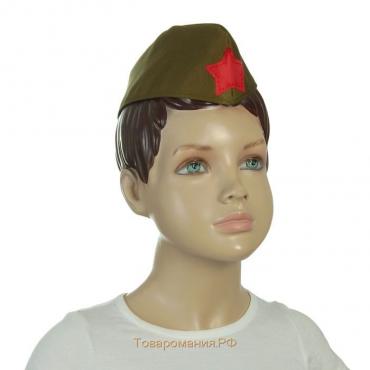 Пилотка военного детская, р. 50 см